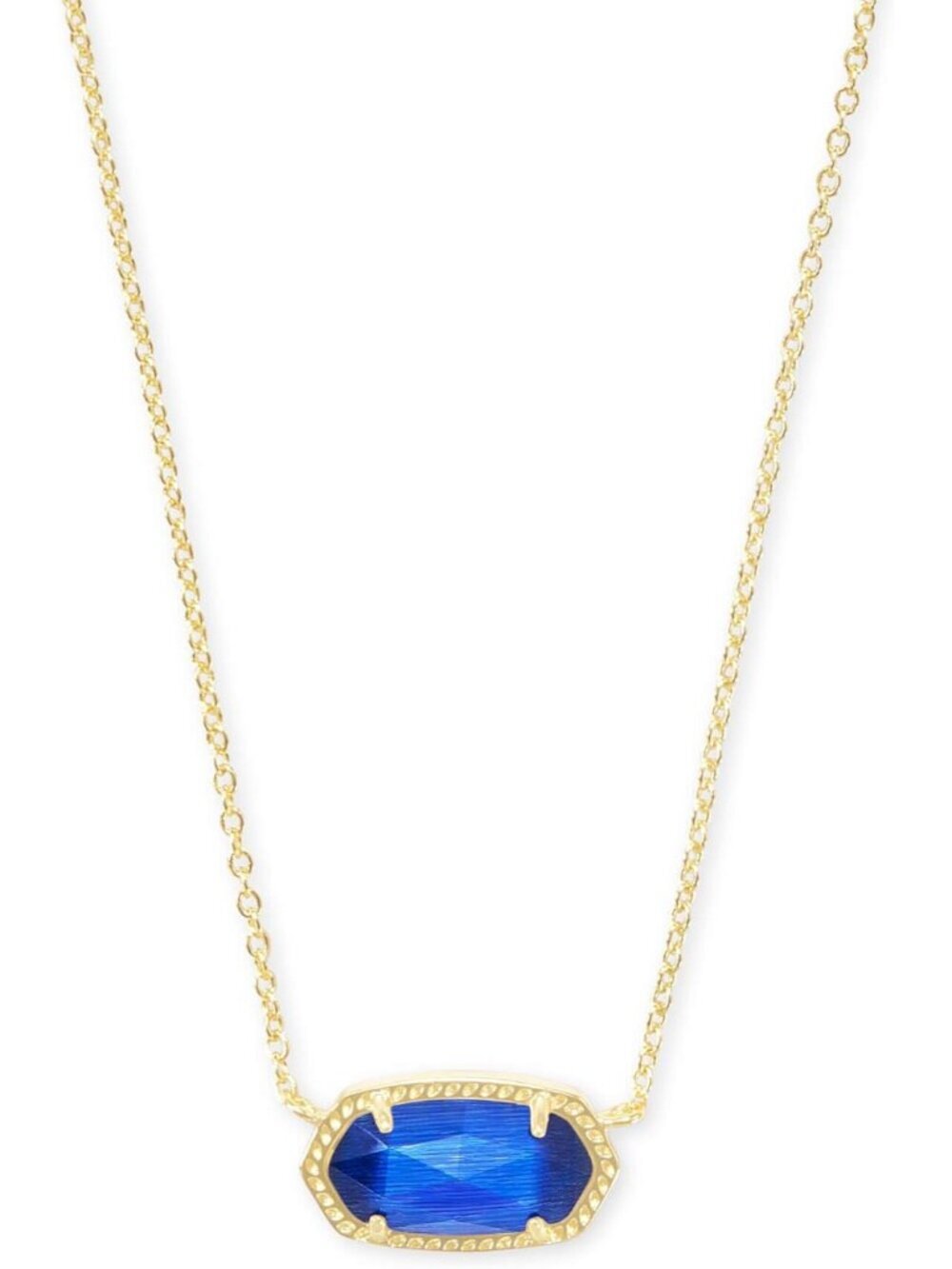 Women's Cobalt 14k Gold Plated Elisa Fashion Jewellery Pendant Necklaces